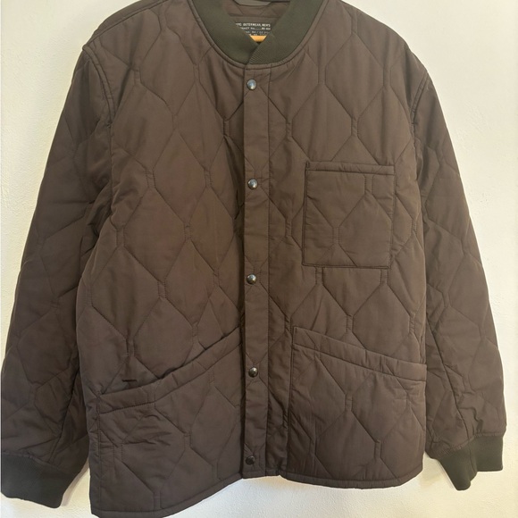 J. Crew Other - J. Crew Men XL Jacket - Quilted flight jacket with PrimaLoft - Brown